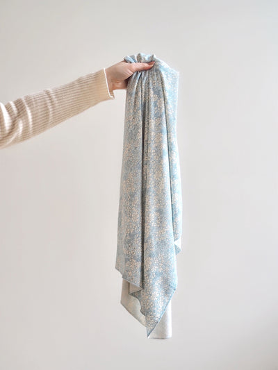Blue Meadow Floral Swaddle Blanket