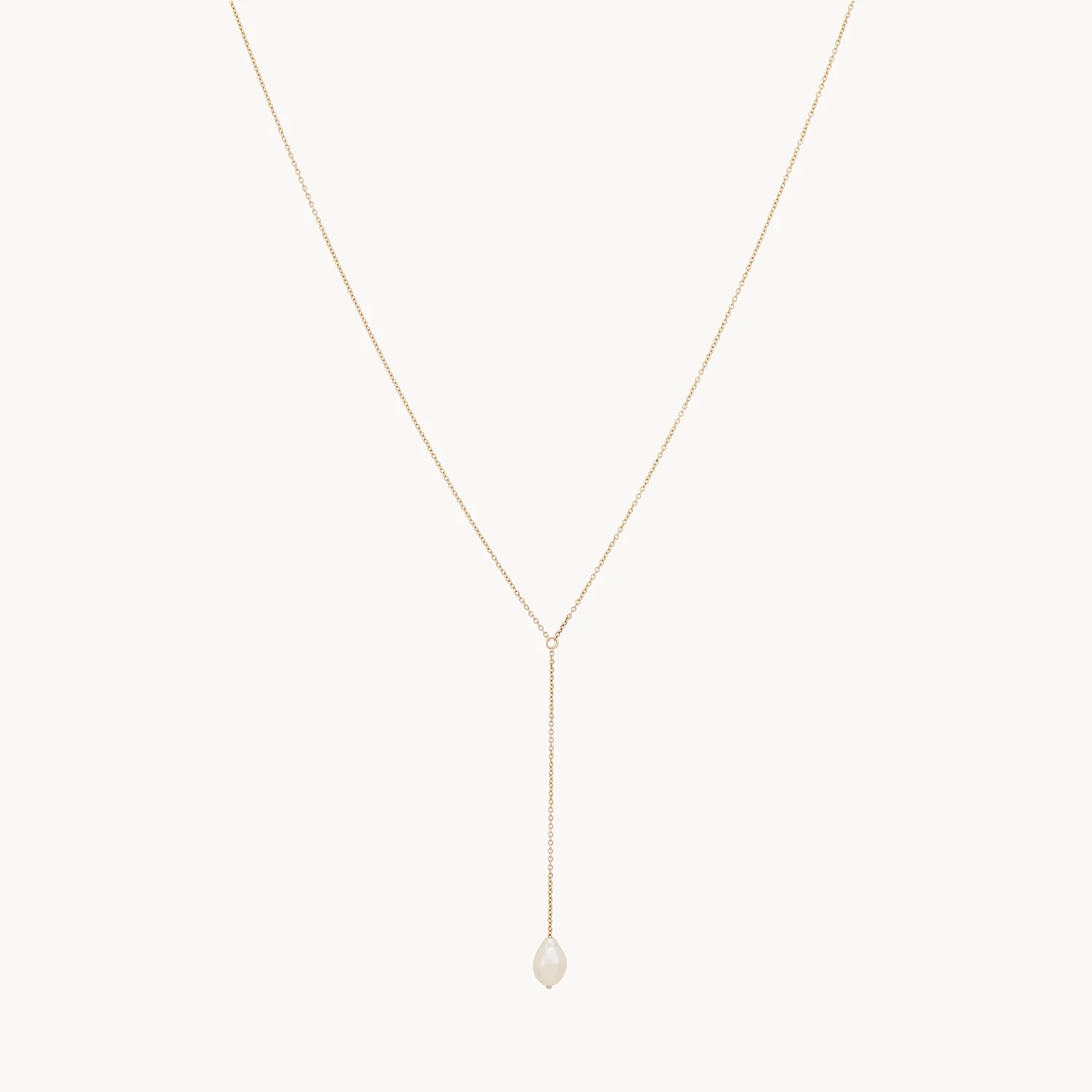 Sofia Perla Lariat Necklace | 14K Gold - The Cross Decor & Design