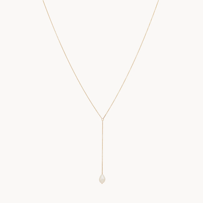 Sofia Perla Lariat Necklace | 14K Gold