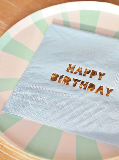 8 Colour Happy Birthday Napkins - The Cross Decor & Design