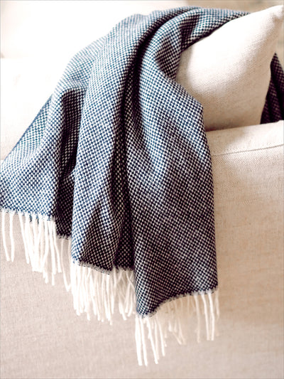 Juno Navy Cashmere Throw - The Cross Decor & Design