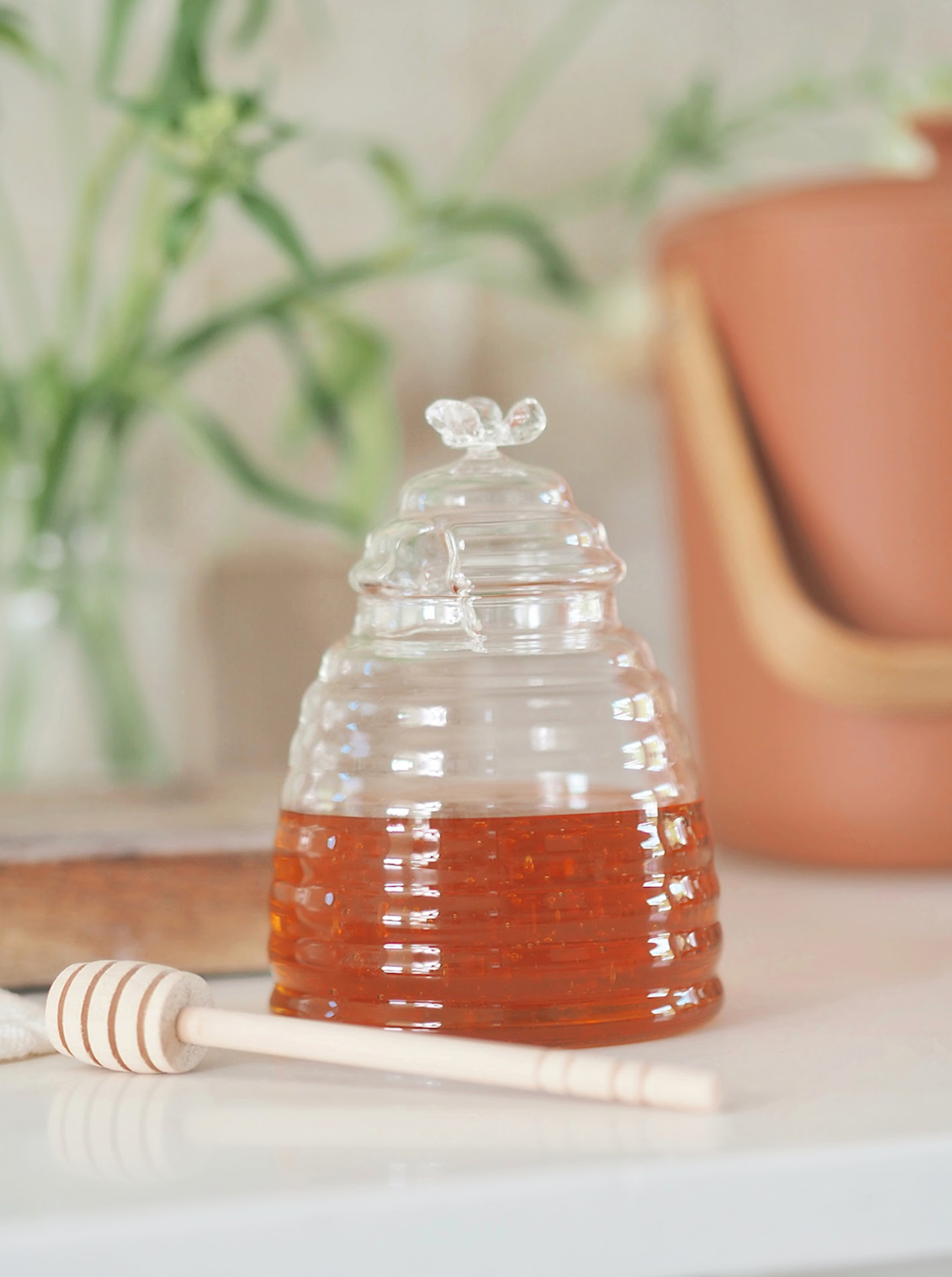 Glass Honey Jar w/ Dipper