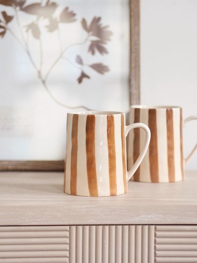 Nola Sand Stripe Mug - The Cross Decor & Design