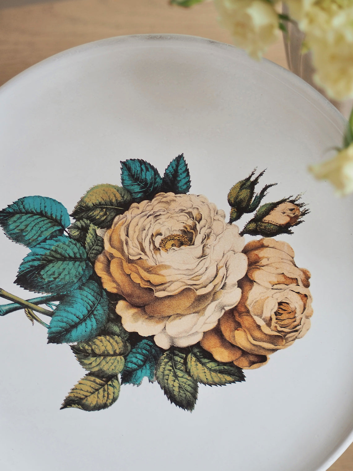 Sepia Rose Platter