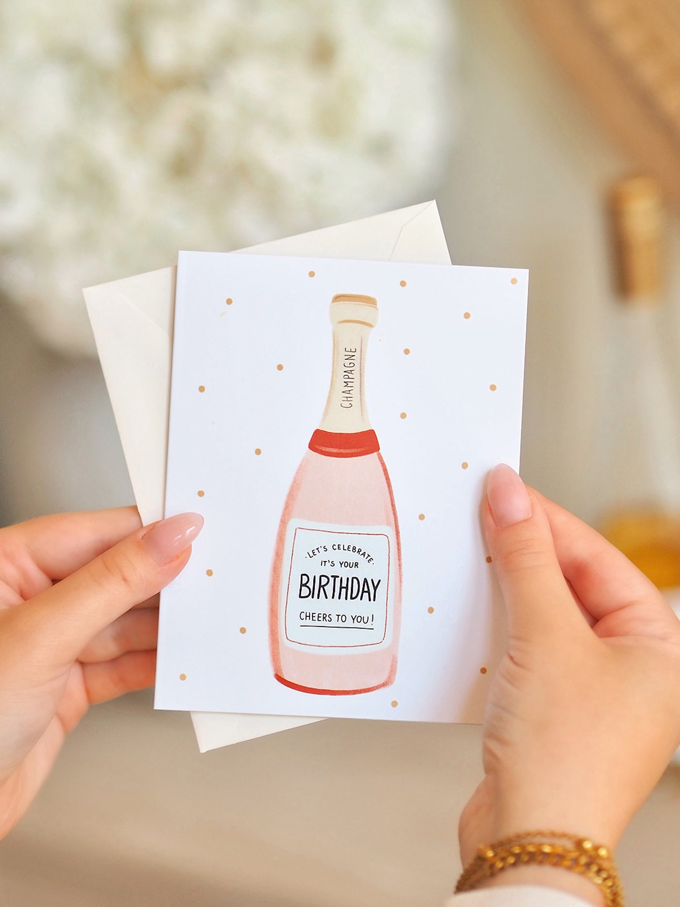 Birthday Champagne Card - The Cross Decor & Design