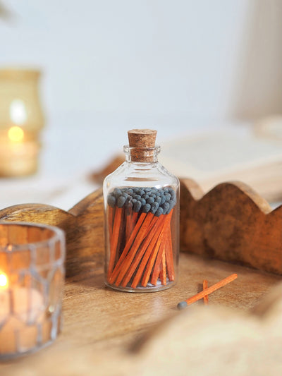 Apothecary Dark Wood Match Bottle