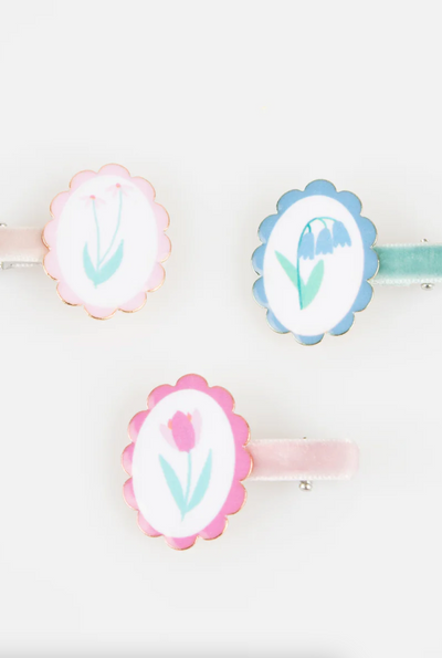 Flower Cameo Hair Clips - The Cross Decor & Design