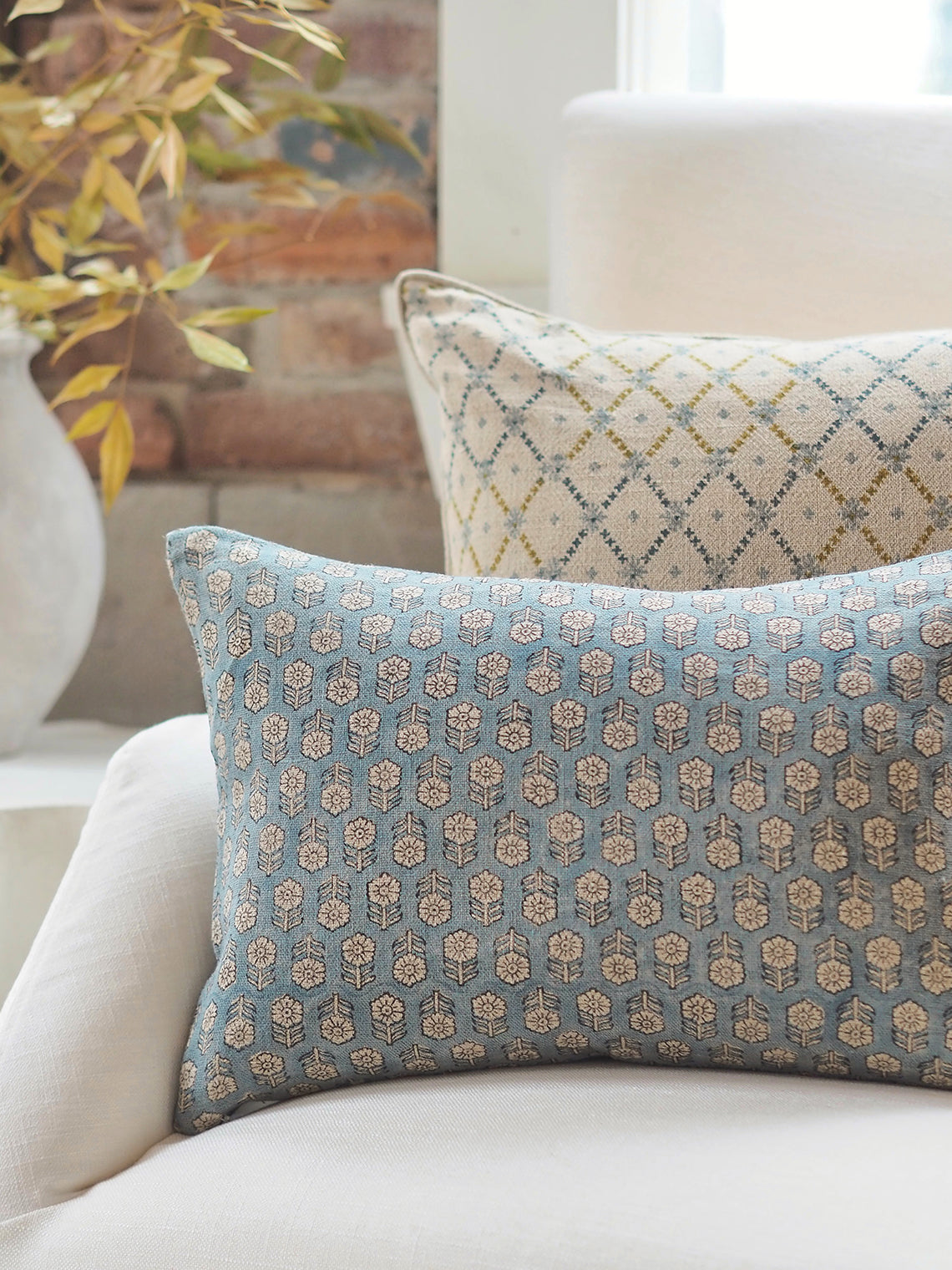 Tulsi Teal Pillow | 14x20