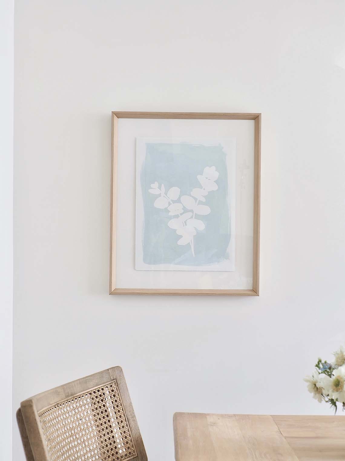 Floral Relief 9 Wood Frame | 22.25" x 27.25"