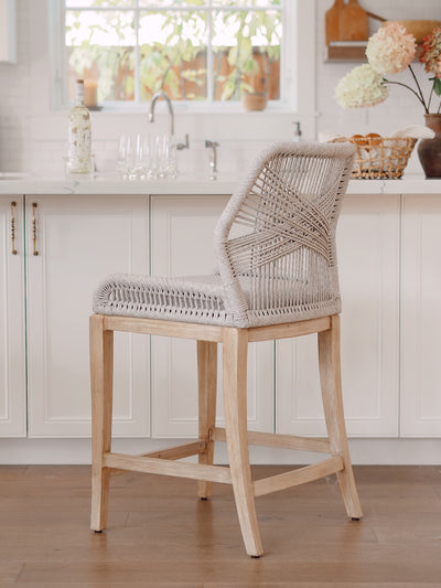 Lily Grey Loom Bar & Counter Stool - The Cross Decor & Design