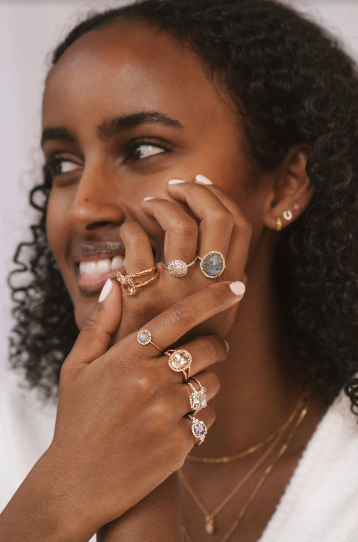Rosie Labradorite Ring | 14K Rose Gold - The Cross Decor & Design