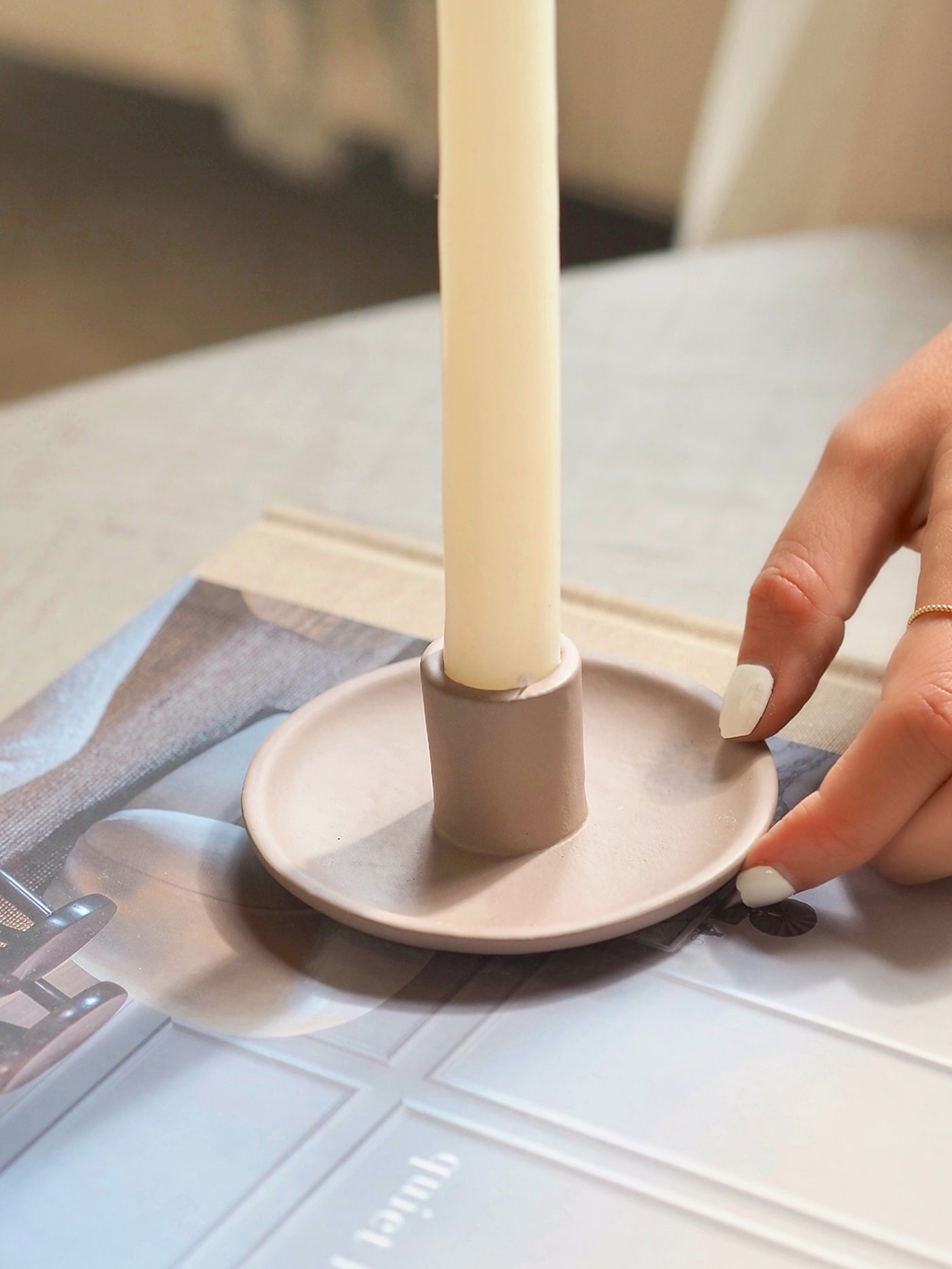 Lennox Clay Candle Holder - The Cross Decor & Design