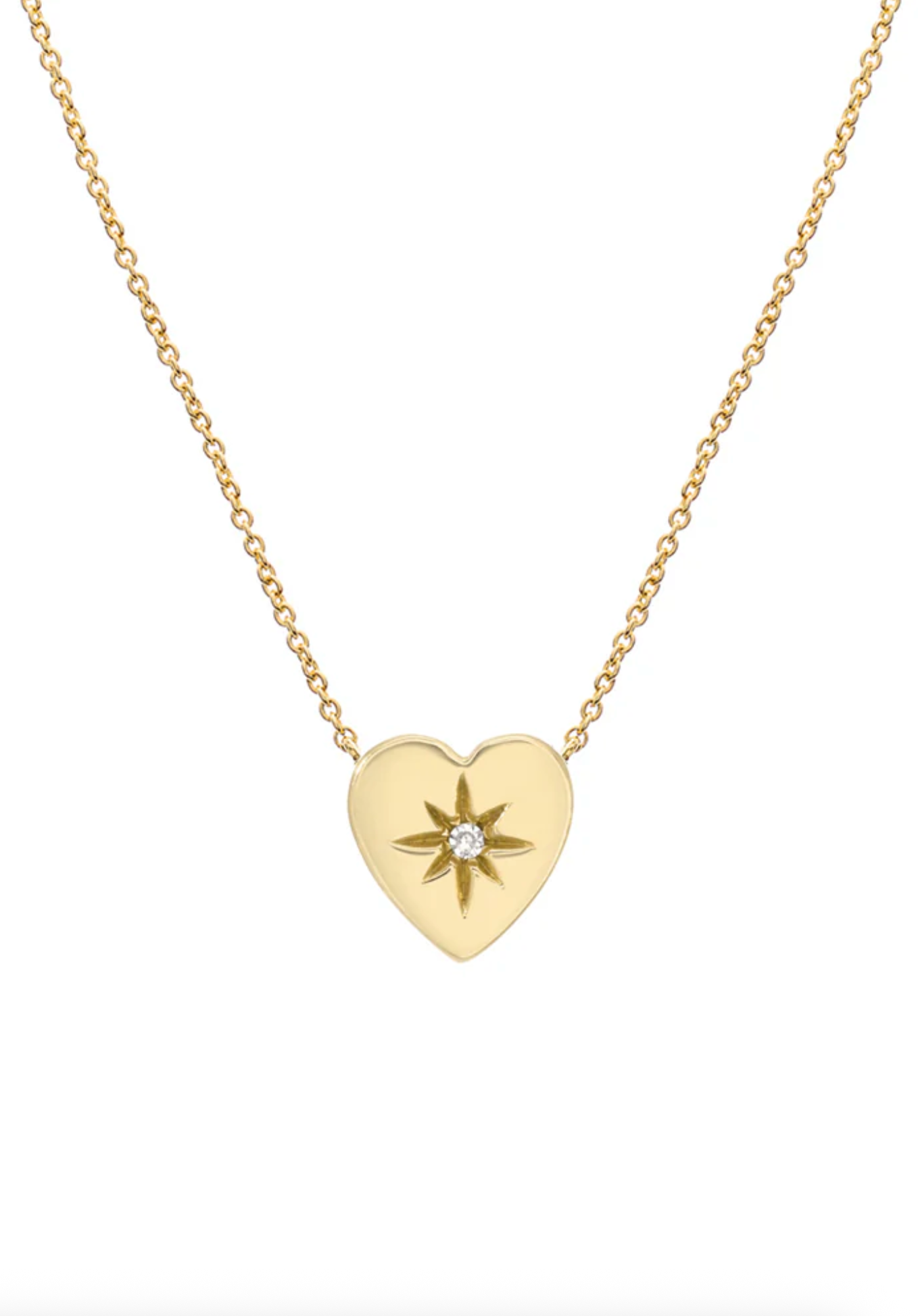 Starburst Heart Necklace | 14K Gold - The Cross Decor & Design