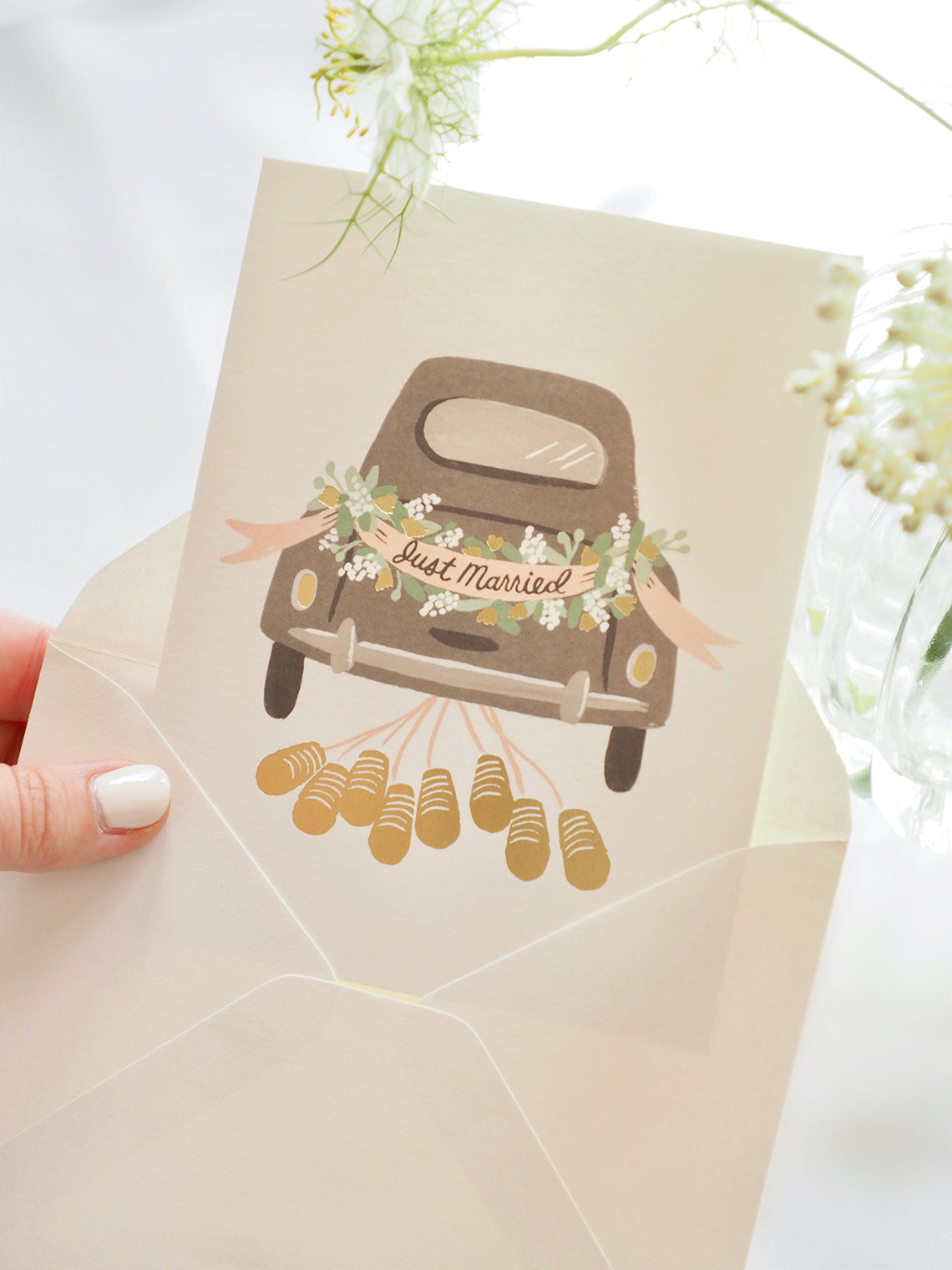 Just Married Getaway Card