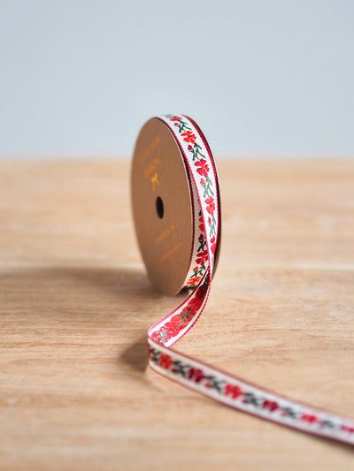 Vine Floral Woven Ribbon