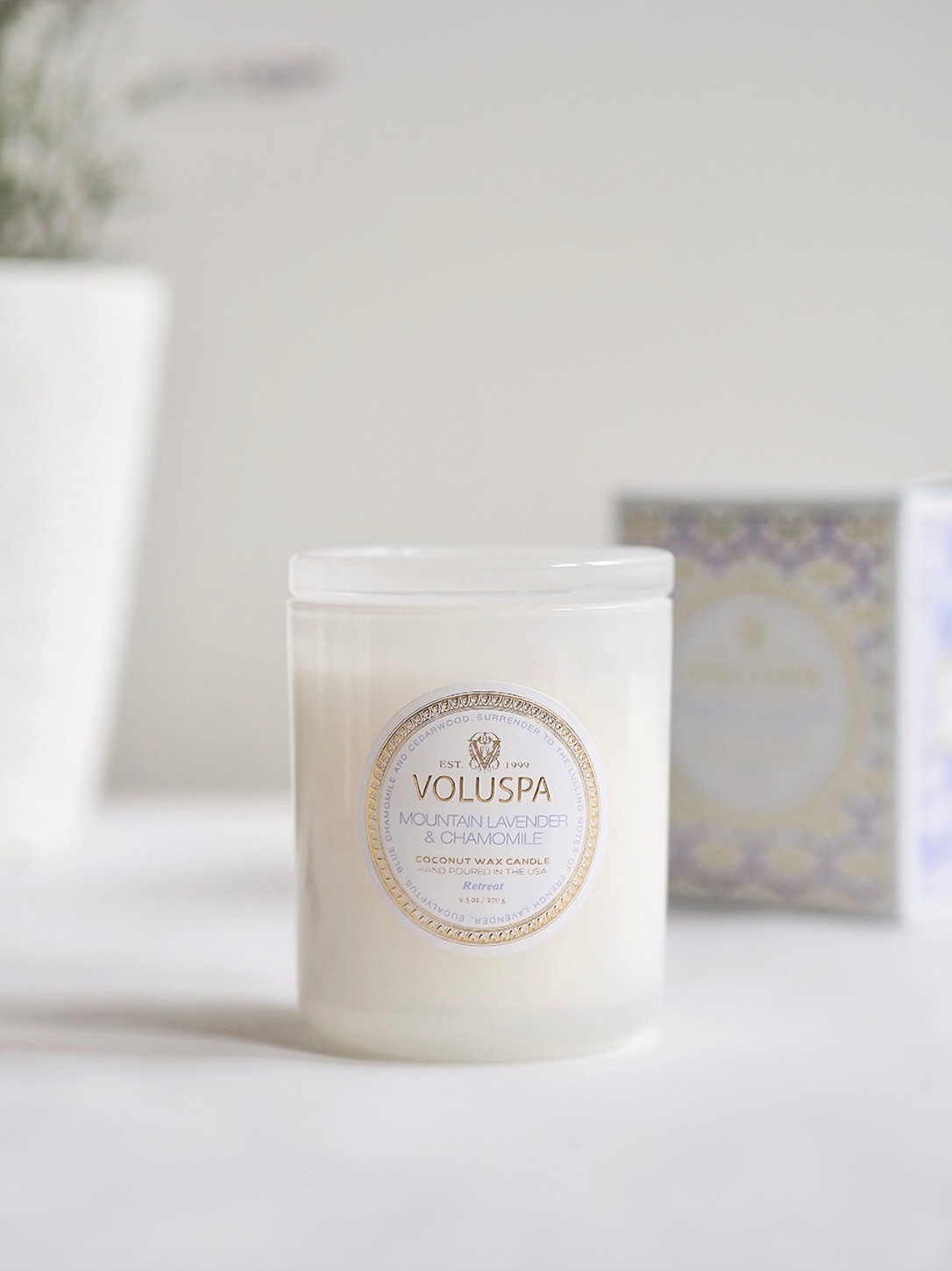 Mountain Lavender & Chamomile Classic Boxed Candle - The Cross Decor & Design
