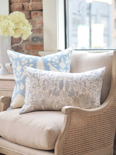 Josie Blue & Grey Pillow - The Cross Decor & Design