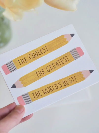 Pencils Foil Friendship Card
