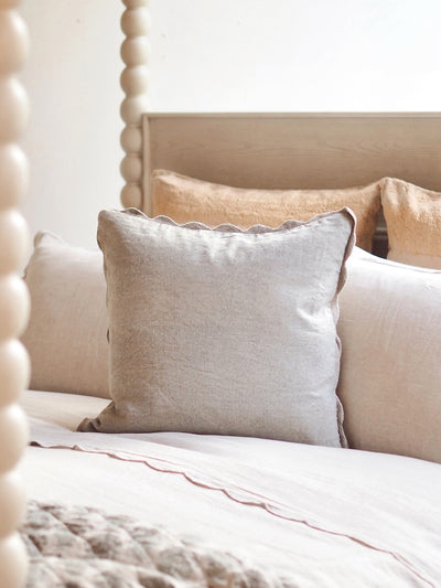 Vivian Scalloped Fog Pillow | 20x20