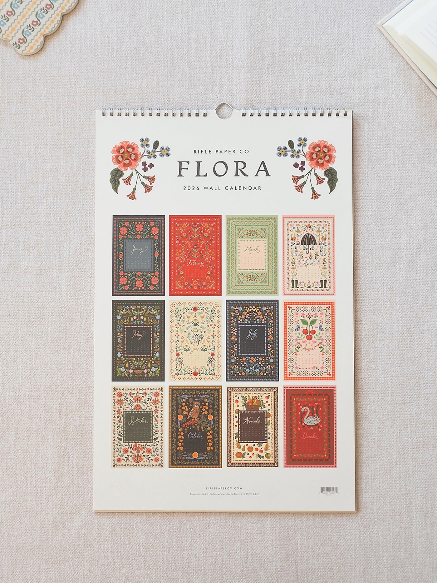 2026 Flora Wall Calendar - The Cross Decor & Design