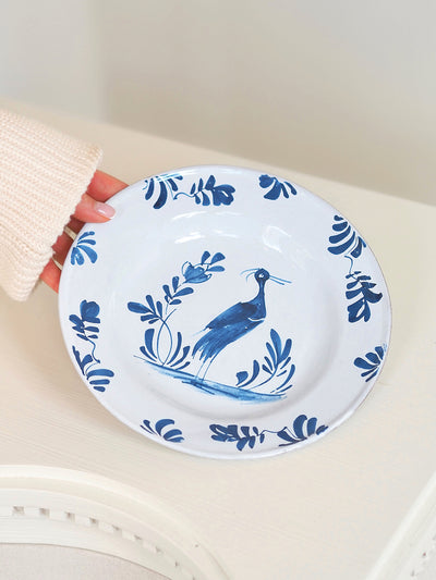Astier De Villate | Lambeth Standing Heron Soup Plate - The Cross Decor & Design