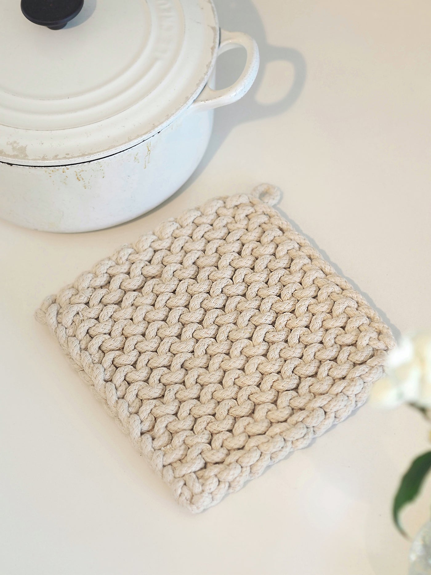 Crocheted Pot Holder - The Cross Decor & Design