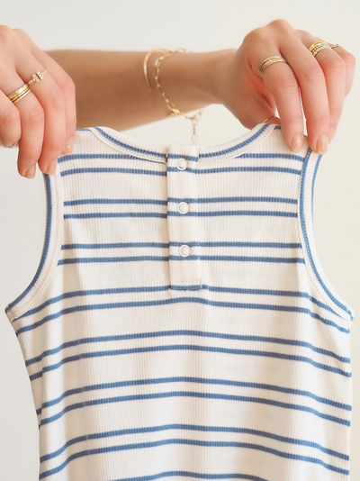 Sky Blue Stripe Tank Bubble - The Cross Decor & Design