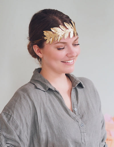 Gold Leaf Party Crowns