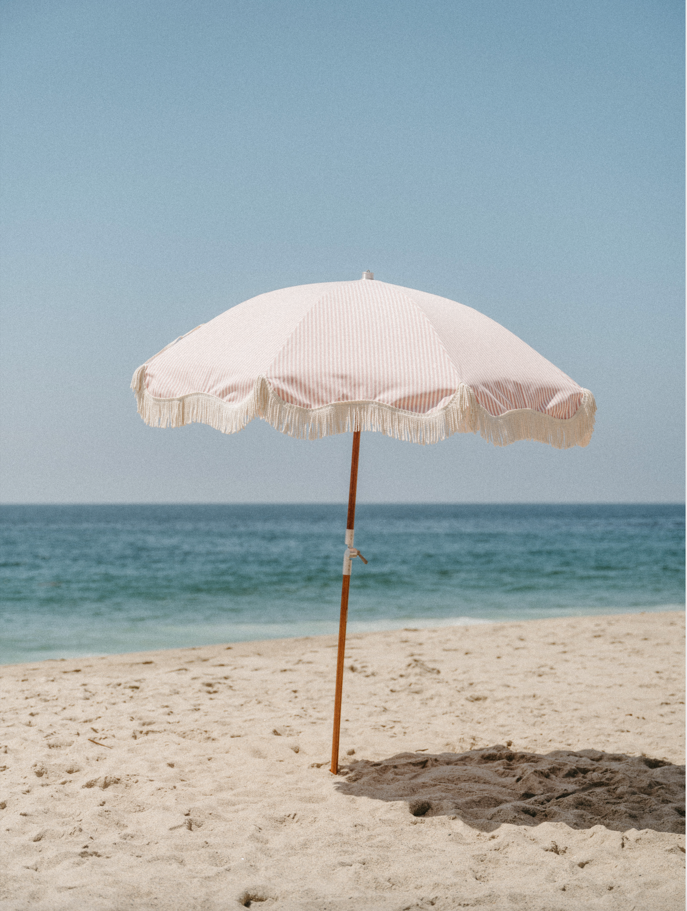 Business & Pleasure Co - Premium Beach Umbrella - Lauren's Pink Stripe