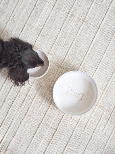 Bonely White Pet Bowls - The Cross Decor & Design