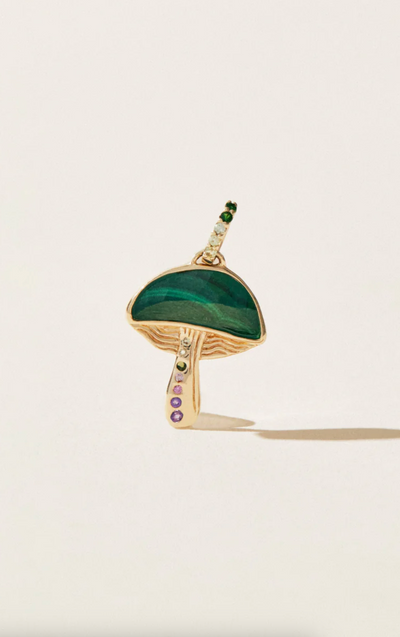 Forest Seeker Mushroom Charm | 10K Gold - The Cross Decor & Design
