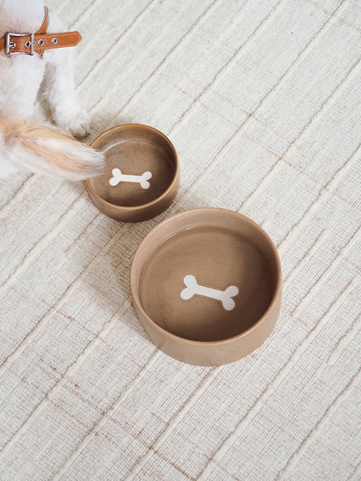 Bonely Brown Pet Bowls - The Cross Decor & Design
