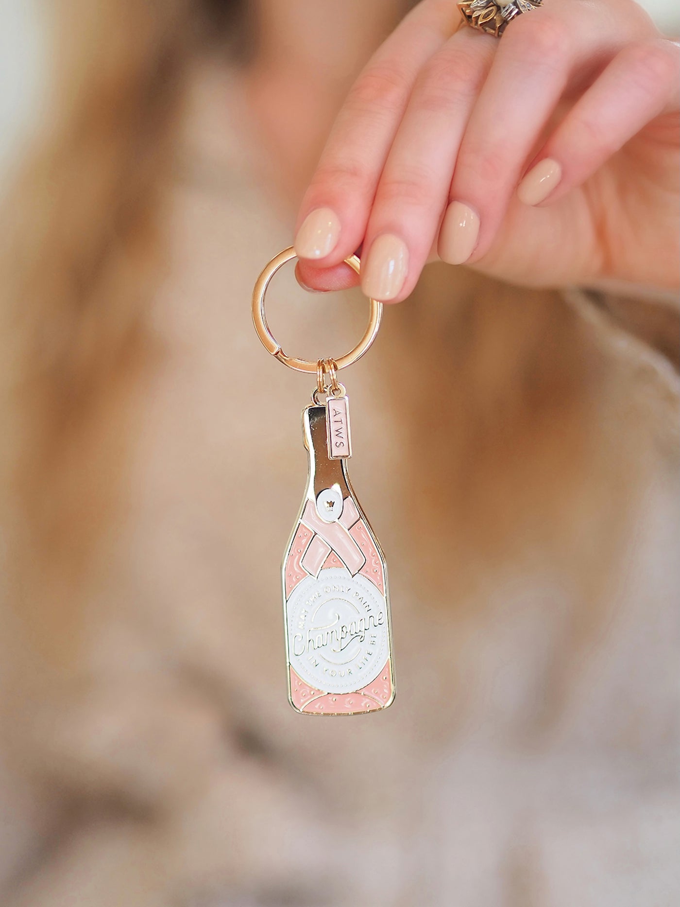Champagne Keychain - The Cross Decor & Design