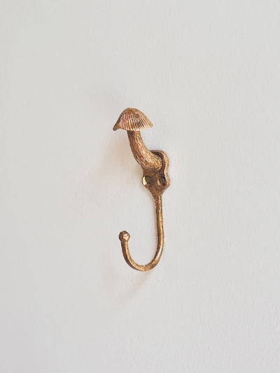 Gold Mushroom Wall Hook