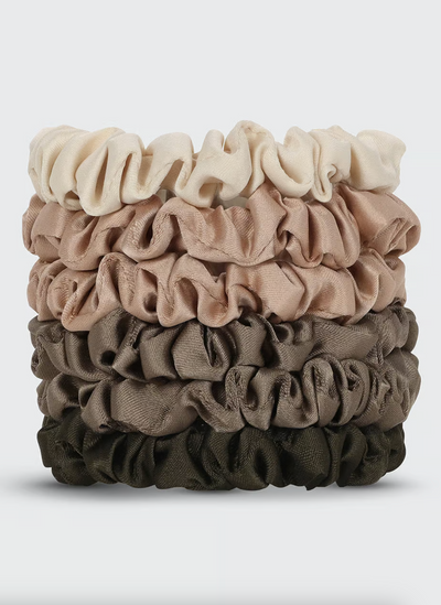 Petite Satin Scrunchies 6pc | Eucalyptus - The Cross Decor & Design