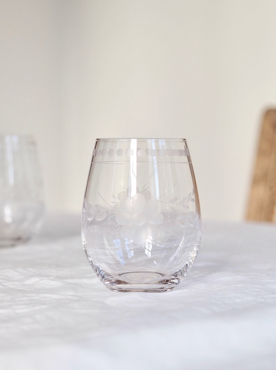 Belle Fleur Stemless Glass - The Cross Decor & Design