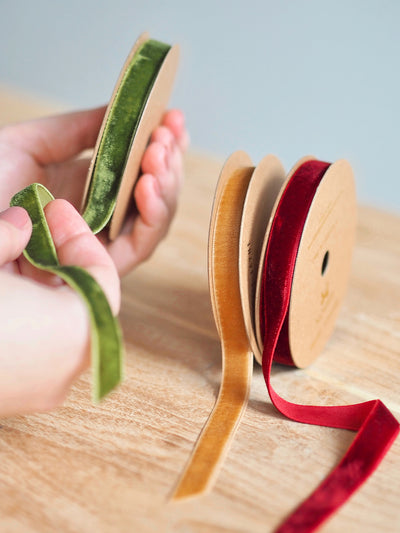 Velvet Thin Ribbons 5Y - The Cross Decor & Design