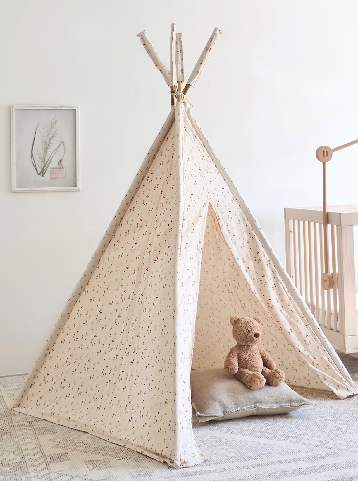 Floral Canvas Play Tent