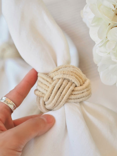Jute Braided Napkin Ring - The Cross Decor & Design