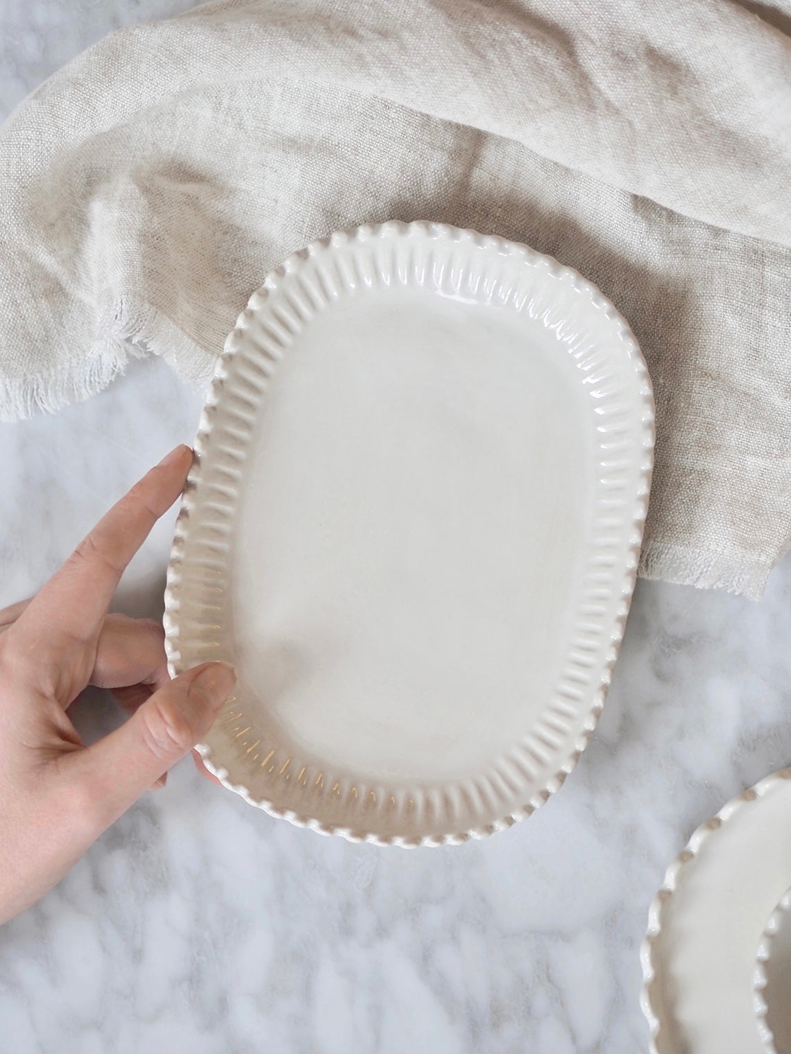 Nora Hobnail Serving Plate