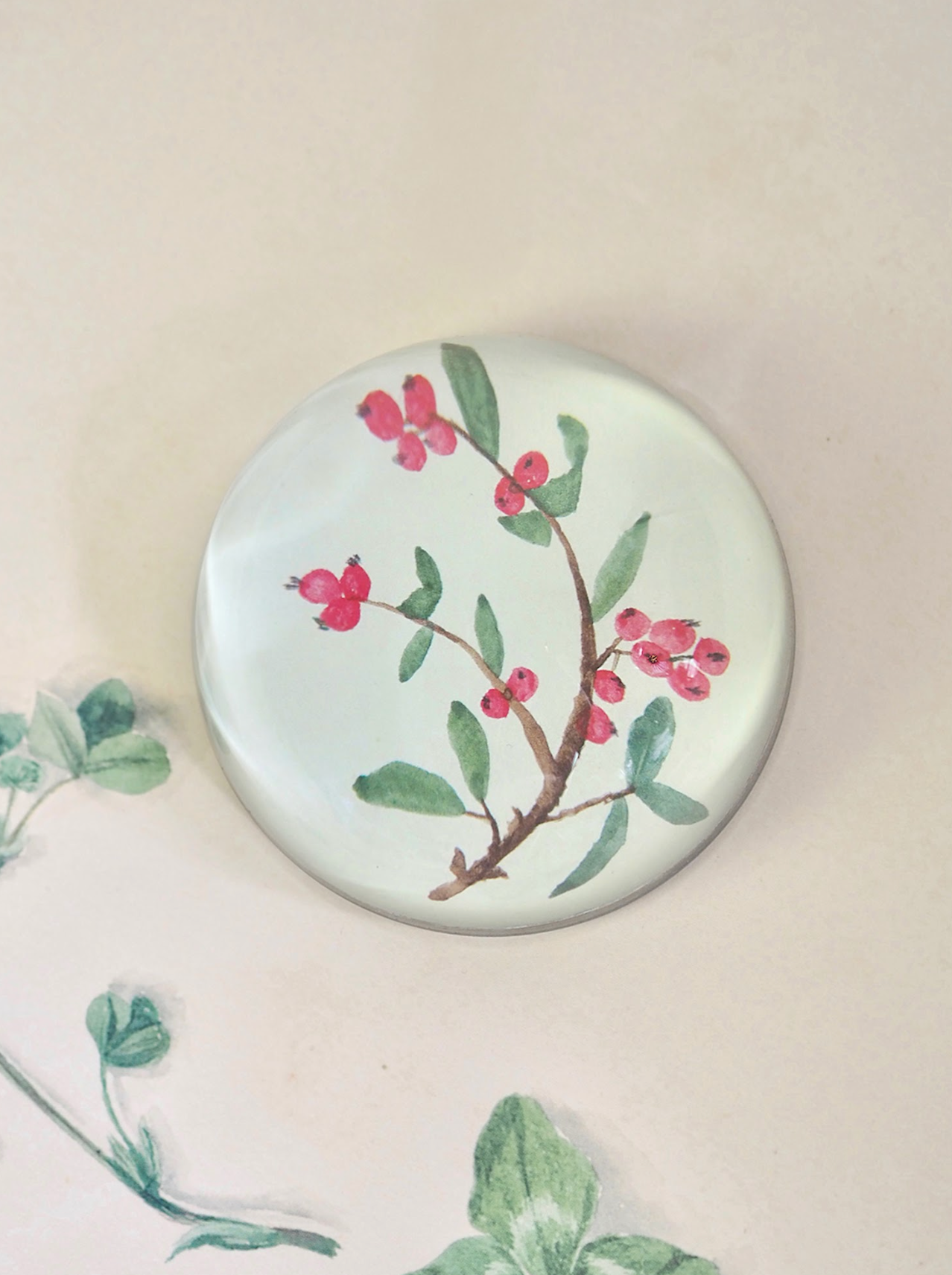 Painted Berry Dome Paperweight - The Cross Decor & Design