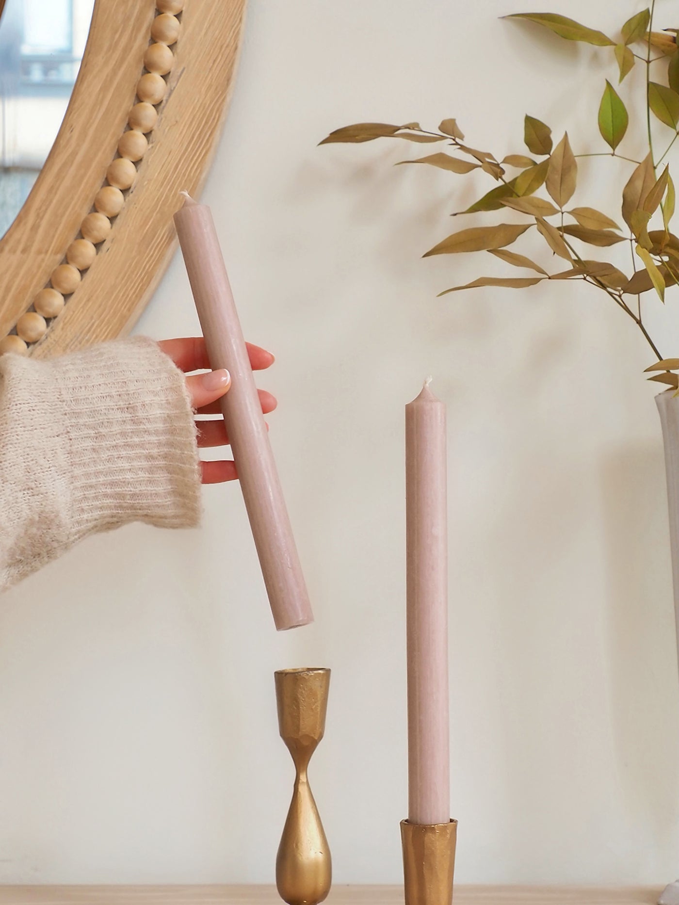 Twilight Sand Taper Candle 10"