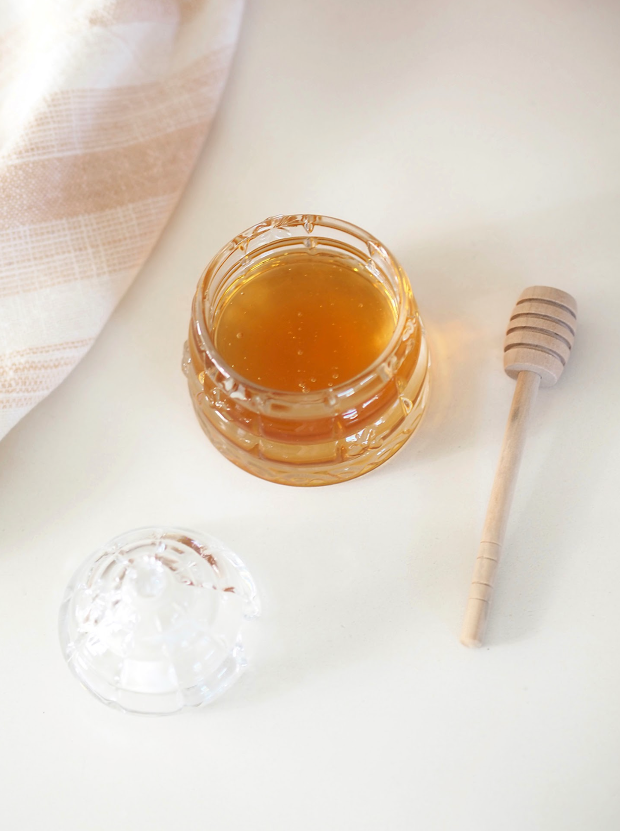 Glass Beehive Honey Pot w/ Dipper