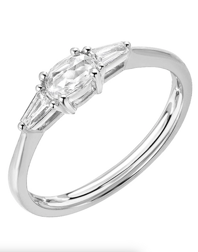 Diamond Abby Ring | 14K White Gold - The Cross Decor & Design