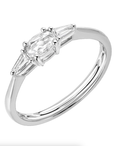 Diamond Abby Ring | 14K White Gold