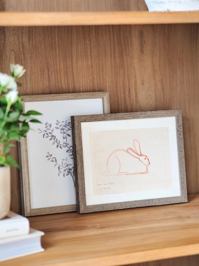 Sketched Bunny Framed Canvas Print | 8x10 - The Cross Decor & Design