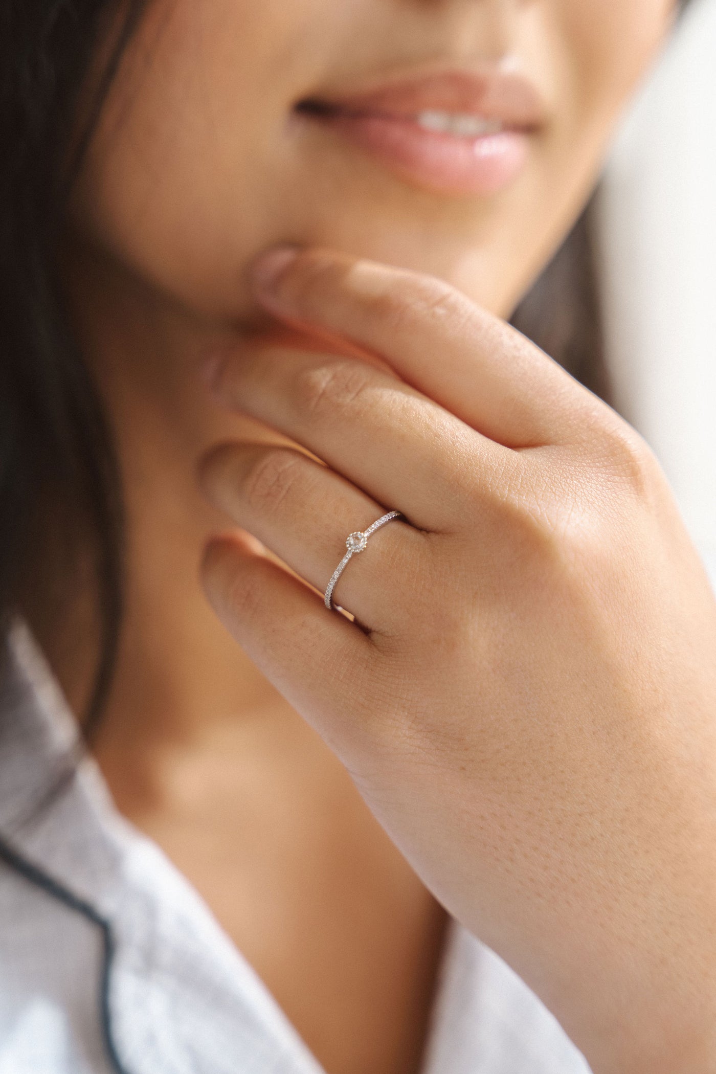 Diamond Ava Ring | 14K White Gold
