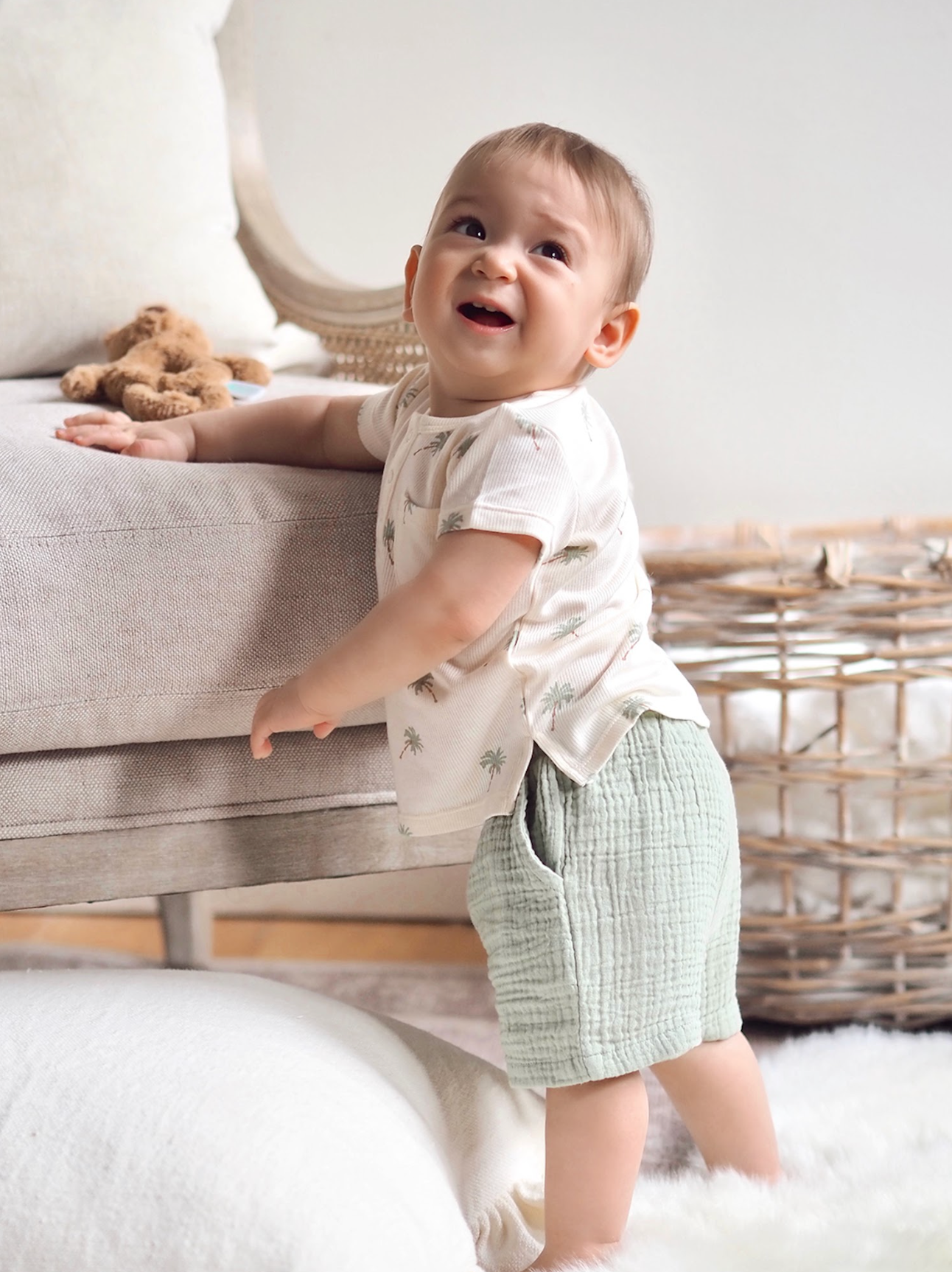 Palm Trees Henley w/ Short - The Cross Decor & Design