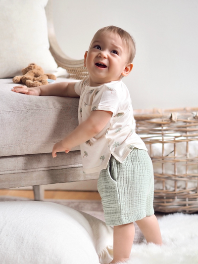 Palm Trees Henley w/ Short - The Cross Decor & Design