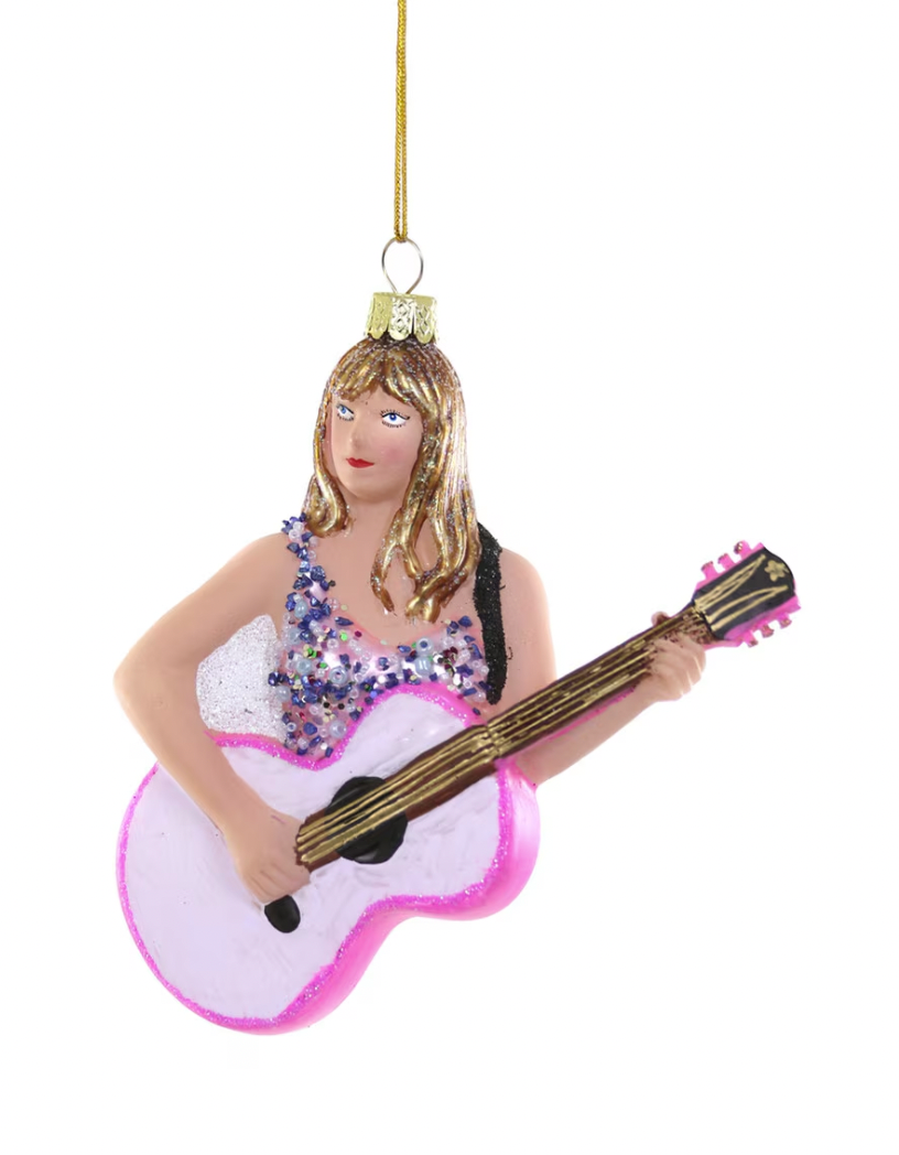 Taylor Swift w/  Pink Guitar Ornament - The Cross Decor & Design